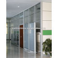 V70-4 modern vertical layer with blind room divider customized aluminum frame single tempered glass office l high partition